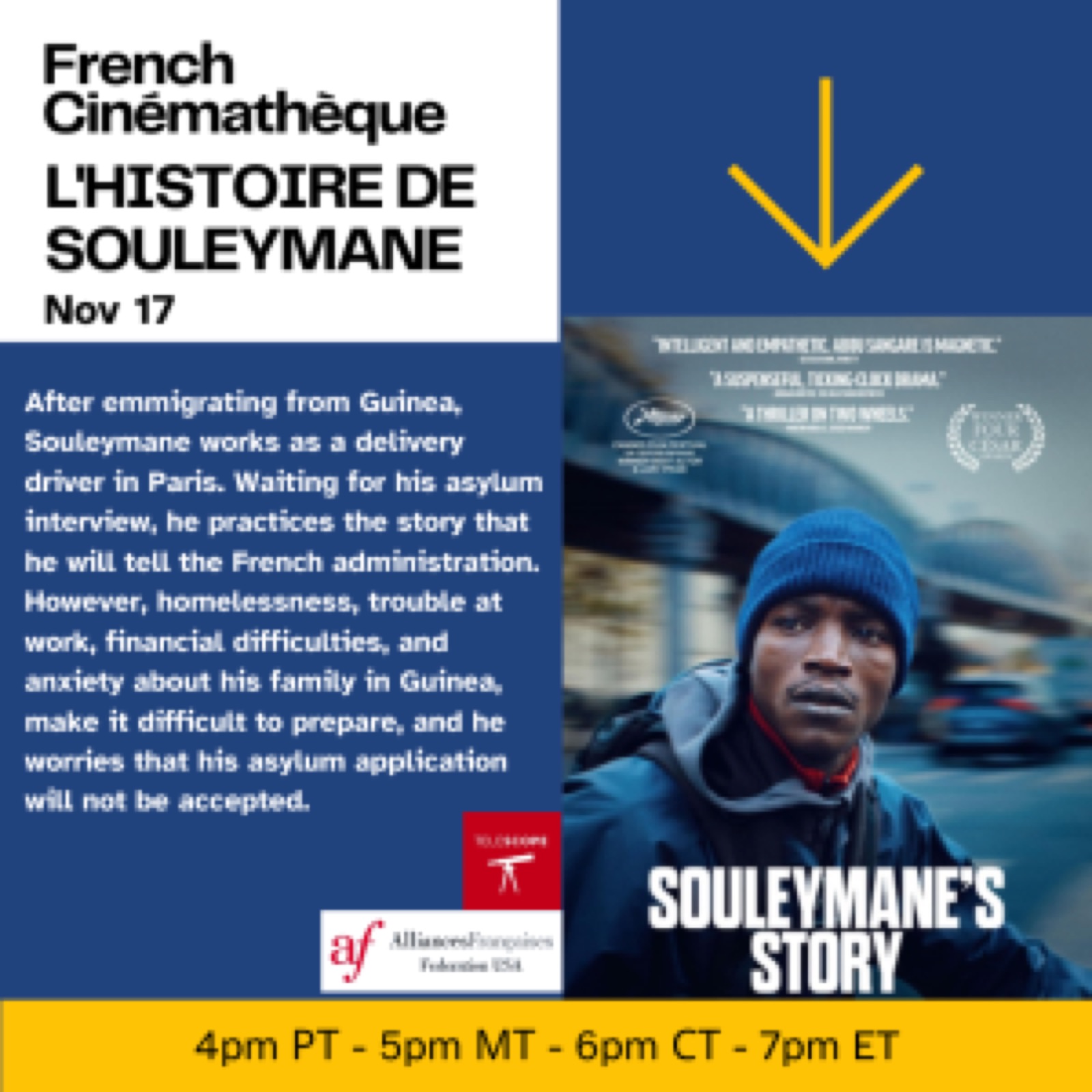 French Cinémathèque: L'histoire de Souleymane